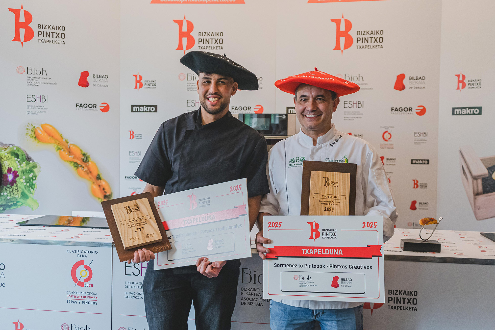 Lee más sobre el artículo Sagarra de Ermua y La Bodeguita del 12 de Bilbao, campeones de pintxos 2025